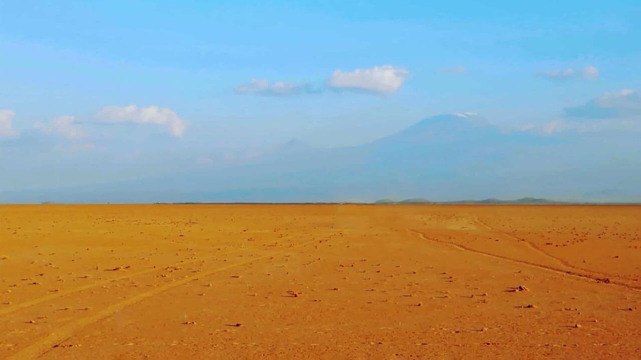 Faint View of Mt. Kilimanjaro from Nyiri Desert - Deserts in Kenya