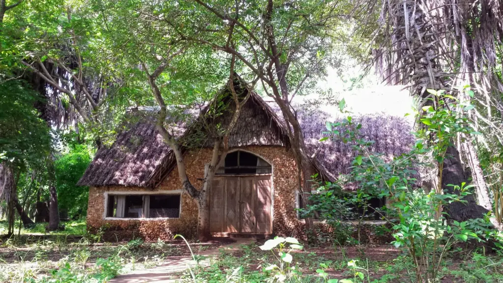 Our large dorm banda, which can accommodate 5 people - Mikoko Cove Ecolodge, Funzi Island.
