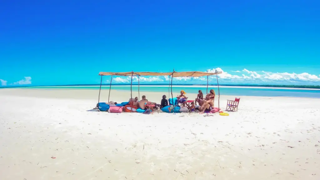 The stunning Funzi sandbank